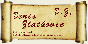 Denis Zlatković vizit kartica